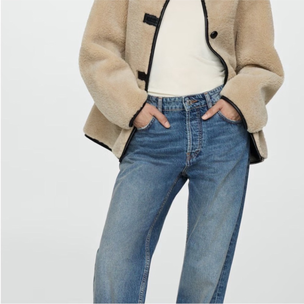 Mango Tan Shearling Jacket - Picture 3 of 12